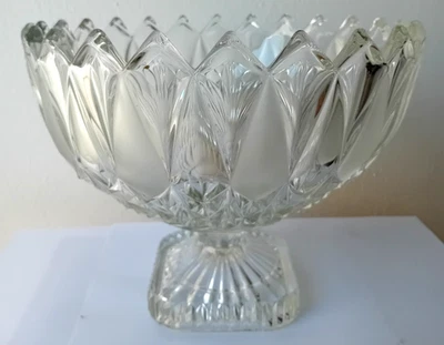 Portafrutta centrotavola coppa in cristallo di Boemia vintage 24.5 Ø x 20 (h) cm - Immagine 1 di 4