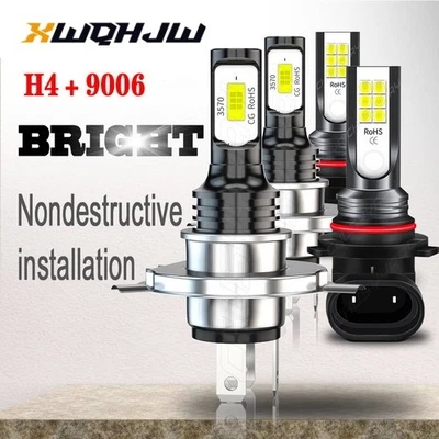 Combo de faros LED altos/bajos + bombilla antiniebla brillante para Pontiac Vibe 2003-2008 Foto 1 de 4