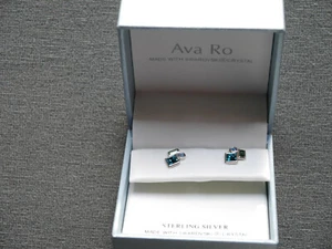 Ava Ro Ohrstecker Sterling Silber silver Swarovski Kristall Würfel bunt rd boxed - Picture 1 of 3