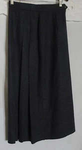 Polo Ralph Lauren Women Sz 8 100% Lambswool Midi Skirt Charcoal Gray, US Made - Picture 1 of 8