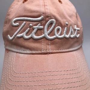 Titleist Foot Joy Peach Ball Cap Golfmütze Faded Distressed Strapback Slide - Bild 1 von 11