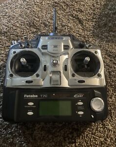 Futaba T7C 2.4 Fasst Radio Transmitter Only Untested. Turns On Levers Make Beeps