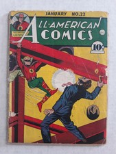 ALL AMERICAN COMICS #22 DC 1941. Rare and complete. Only 20 in cgc census