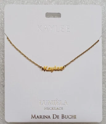 Collar Personalizado Lumiela "Kaylee" Color Dorado Libre de Níquel NUEVO Inspiración Foto 1 de 2