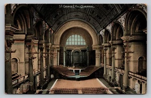 Interior View St George's Hall Liverpool England Antique Early 1900s Postcard - Picture 1 of 2