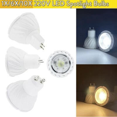 1X 10X Led Spotlights Gu10 Gu5.3 Mr16 7W Dimmable 220V Cob Spotlight Light Lamps - Image 1 of 4