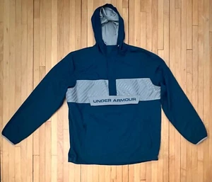 Under Armour Herren Windbreaker Pullover 1/2 Zip Kapuzenjacke Gr. XL türkis/grau - Bild 1 von 22