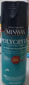 Premium Water-Based Minwax Polycrylic -Crystal Clear SATIN Topcoat Spay - Picture 1 of 2