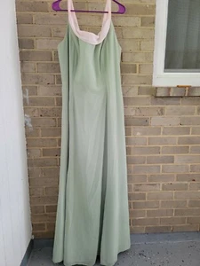 B2 Off Shoulder Sage Green Long Evening Dress New - Picture 1 of 7
