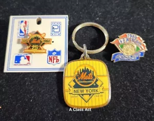 1988 New York METS National EAST CHAMPIONS SPILLA, 1986 25 ANIV, portachiavi ED48 - Foto 1 di 7