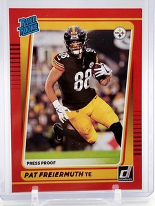 2021 Donruss Football PAT FREIERMUTH RR Steelers RED Press Proof #281 RC💥💥