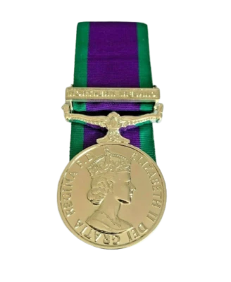GENERAL SERVICE MEDAL FOR NORTHERN IRELAND, GSM NI, FULL SIZE, MINI, RIBBON