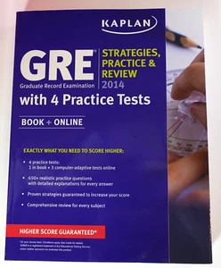 Kaplan GRE 2014 Strategies Practice Review 4 Practice Test Graduate Record Exam - Picture 1 of 13