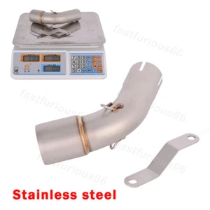 43.5MM For Benelli TNT135 17-2025 Mid Exhaust Pipe Connect Tube Stainless Steel - Picture 1 of 8