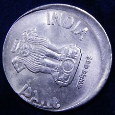 CH BU India 2012 2 Rupees Off Center Broadstruck/Multistrick Coin Nice Error!