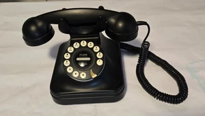 Telefon-Ceramika Stodoła Przycisk Grand Vntg. Lampa błyskowa retro redial-czarna - Zdjęcie 1 z 8