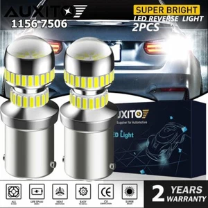 2x AUXITO 1156 LED Reverse Light Canbus Backup Bulb 6000K White Parking DRL Lamp - Picture 1 of 12