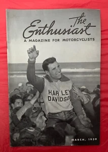 1939 Harley-Davidson "ENTHUSIAST" Mar. - Original Motorcycle Magazine - Picture 1 of 8