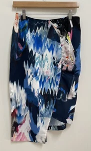 COOPER ST Womens 10 Skirt Asymmetrical Pencil Feature Front Multicolour - Picture 1 of 6