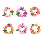 6pc Hawaiian Flower Headbands, Colorful Tropical Leis for Parties