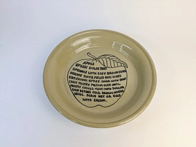 Vintage Moira Pottery "Apple Upside Down Tart" Stoneware Utility Baking Dish - Image 1 of 4