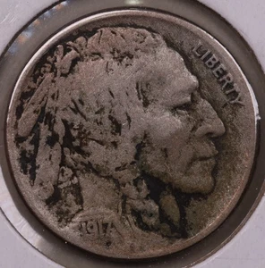 1917-S Buffalo Nichel VF Dettagli ***RARA MONETA ORIGINALE*** - Foto 1 di 2