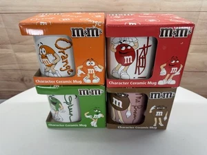 M&M's Character Ceramic Mug Lot Of 4 - Orange, Brown, Green, Red - New in Box - Picture 1 of 6