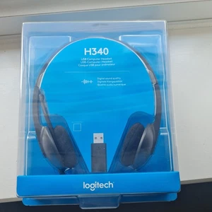 Logitech H340 Wired Headset, Stereo Headphones with Noise-Cancelling Microphone - Afbeelding 1 van 3