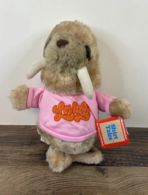 Vintage Knickerbocker 12” Shirt Tales Walrus Plush Lovable Shirt 1980 Tags - Image 1 of 4