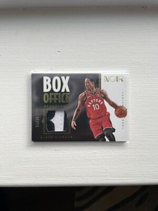 2017-18 Panini Noir DeMAR DeROZAN /25 Box Office Patch Toronto Raptors Game Worn