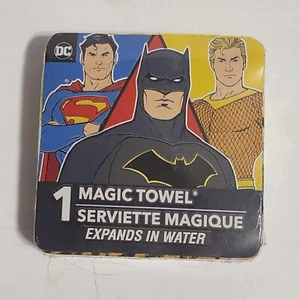 Magic Towel DC Comics Superman Batman Aquaman Justice League 11.5"x11.5" 2018 - Picture 1 of 2
