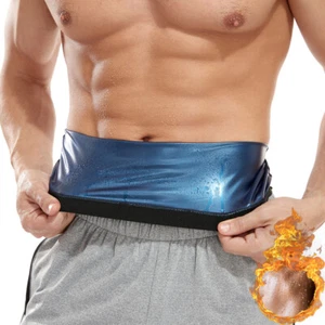 Mens Body Shaper Abdomen Reducer Fitness Sweat Trimmer Belt Suana Waist Trainer - Picture 1 of 19
