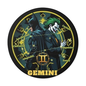 Gemini Batman Round Vinyl Sticker - Picture 1 of 21