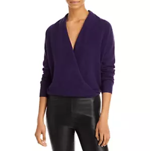 Maglione C by Designer Brand Crossover Cashmere Marled Plum Taglia S 2512 - Foto 1 di 1
