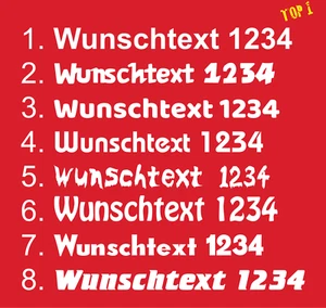 25cm Wunschtext Aufkleber selbst gestalten Sticker Name Buchstaben Zahl - Top1 - Bild 1 von 11