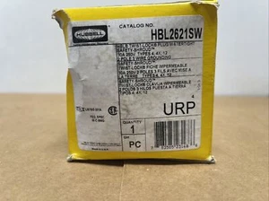 Hubbell Hbl2621sw 30A Watertight Twist-Lock Plug 2P 3W 250Vac L6-30P Bk/Wt - Picture 1 of 7