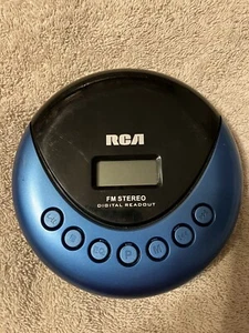 RCA RP3013 Black & Blue Digital Readout Portable Built-In FM Radio CD Player - Picture 1 of 3
