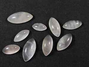 43Cts Natural Baby Pink Rose Quartz Marquise Loose Gemstone 9Pcs lot 11X20MM s80