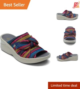 Women's Sandal Synthetic Size 6.5 Slip-On Odor Control Casual Comfort - Picture 1 of 9