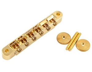 Kluson USA Made ABR-1 Tune-o-Matic Bridge Gold Wired Brass Saddles KABRW-G - Picture 1 of 1