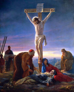 PHOTO JESUS CHRIST ON THE CROSS 8X10 ART CHRÉTIEN