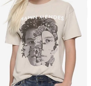 Shawn Mendes The Tour 2019 T Shirt Official Merch Size Small Face Beige - Picture 1 of 5