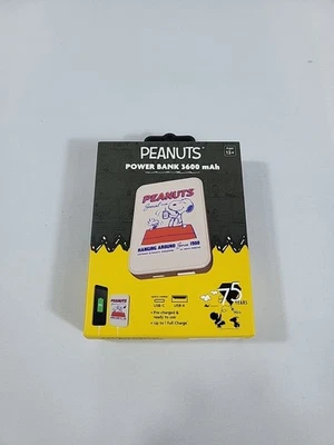 Peanuts Nuevo Snoopy 3600 Mah Portátil Externo Respaldo Batería Banco de Alimentación Cargador Foto 1 de 4