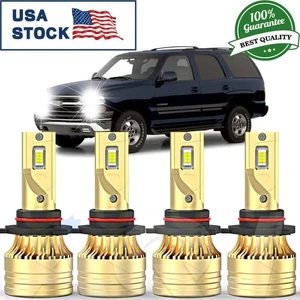 4X For Chevrolet Tahoe 2001 LED Headlight Bulb Combo Kit Hi/Lo Beam Super Bright - Picture 1 of 11