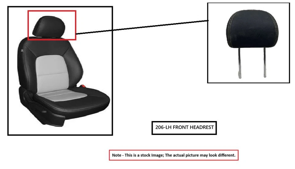 BLK LEFT FRONT HEADREST 2016 KIA RIO Foto 1 de 4