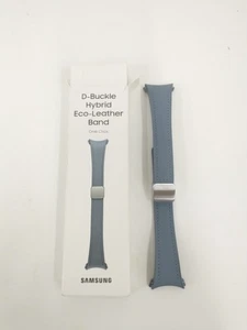 Official Samsung Galaxy Watch 6 D-Buckle Hybrid Eco-Leather Band, 20mm S/M, Blue - Zdjęcie 1 z 6