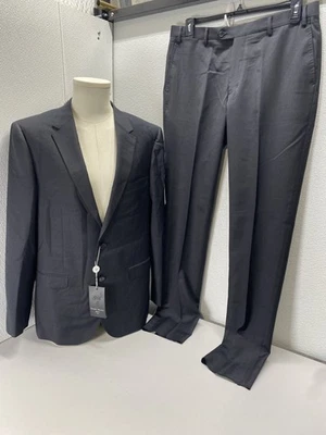 Conjunto de traje pantalones y chaqueta gris carbón Giovanni Bresciani para hombre talla 42 R Foto 1 de 4
