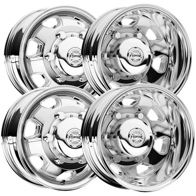 Set of 4-16" Inch Torque TW537C Rodeo Dually 6x205 Polished Wheels Rims Foto 1 de 4