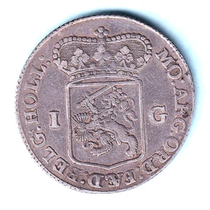 Netherlands - Holland. 1763 1 Gulden.. aVF - Picture 1 of 2
