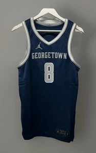 NEW NWT Mens Jordan Brand NCAA Georgetown Hoyas #8 Navy Basketball Jersey Size S - Picture 1 of 5